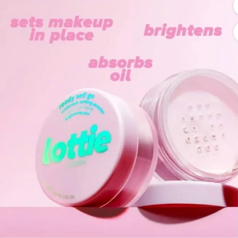 Lottie London Ready Set Go Brightening Pink Talc Free Setting Powder, Full Size